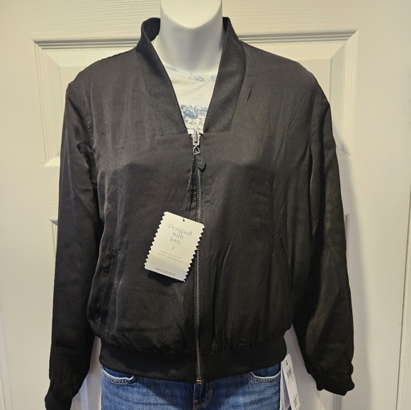 NWT Reversible Stella & Dot Zip Jacket. Leopard print/black. - Picture 3 of 4